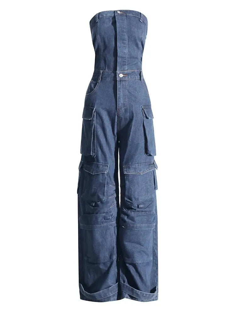 Not so Basic Denim Cargo Jumpsuit