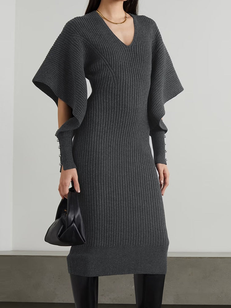 That's Cold -Shoulder Sweater Dress