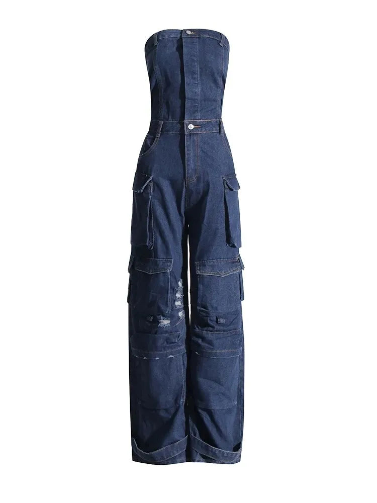 Not so Basic Denim Cargo Jumpsuit