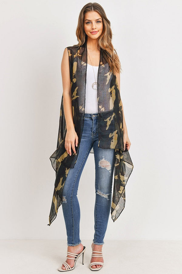 Sister Soldier Sheer Kimono Vest