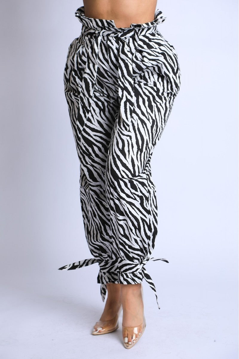 Safari-Zebra print pants