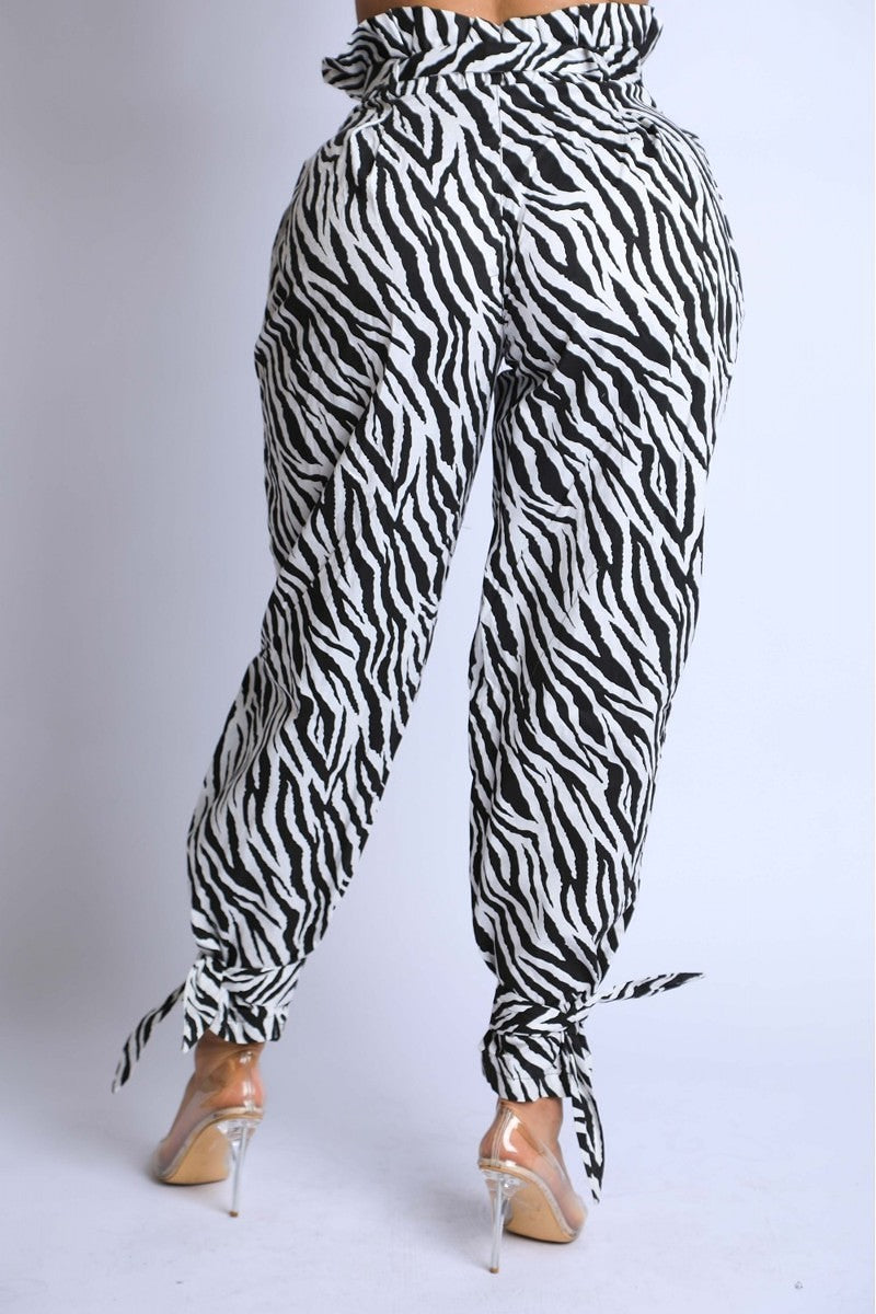 Safari-Zebra print pants