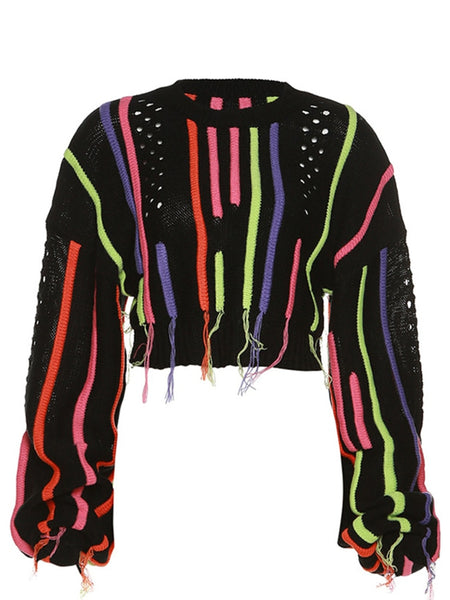 Art in motion Cropped Sweater