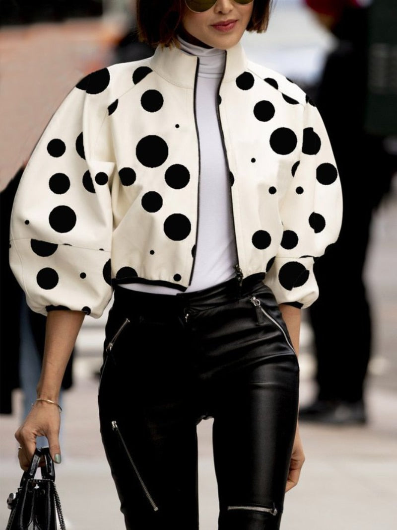 The Dots have it crop jacket