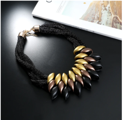Black Peacock Necklace